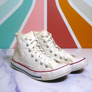 Converse High Top Shoes - White - Women’s Size 8, Men’s Size 6